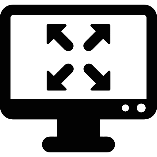 Expand screen full screen computer monitor technology icon