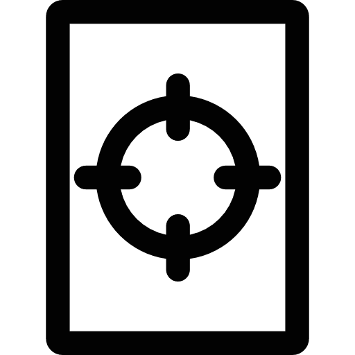 Focus file interface rectangle shooting target icon