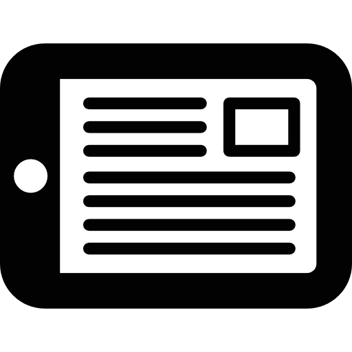 Responsive technology ebook text lines icon