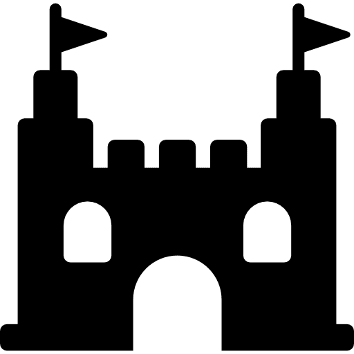 Castle buildings king kingdom icon