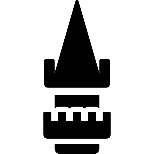 Castle buildings tower king icon