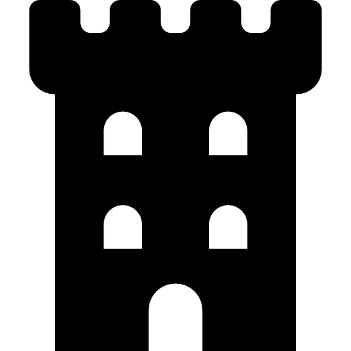 Tower queen fortress castle icon