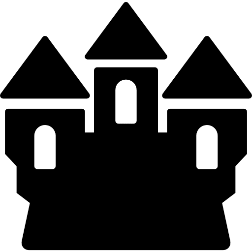 Castle fortress buildings medieval icon