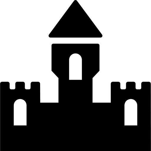 Castle kingdom king queen icon