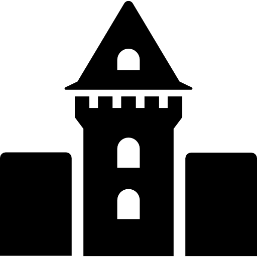 Castle medieval queen kingdom icon