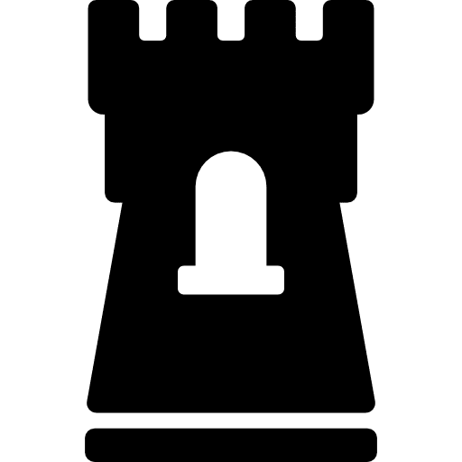 Tower castle king fortress icon