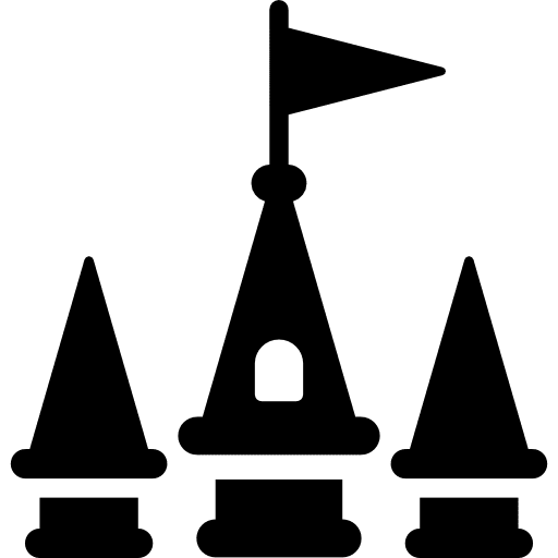 Castle fairytale queen fortress icon