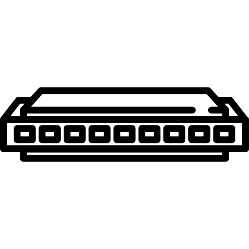 Harmonica metallic wind instrument harmonica icon