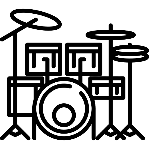 Drum set drum set drummer percussion instrument icon