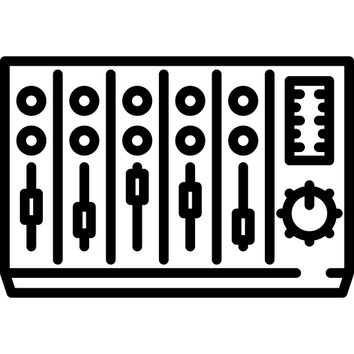 Mix mixing disc jockey technology icon