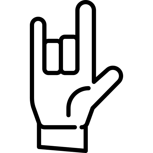 Hand hand gesture gestures heavy metal icon