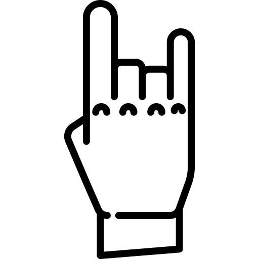 Hand hand rock and roll festival icon