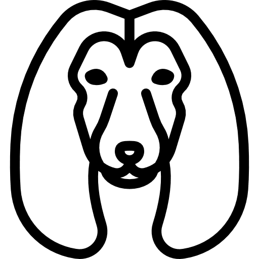 Afghan hound dog breed animals icon