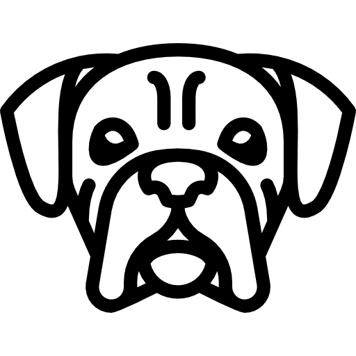 Boxer pet dog animals icon