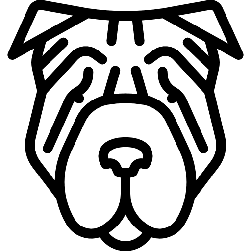 Shar pei mammal pet breed icon