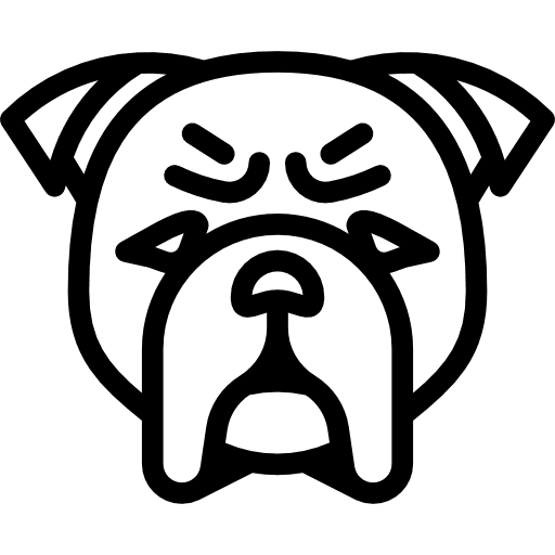 Bulldog pet animals breed icon
