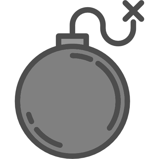 Bomb terrorism detonation bomb icon