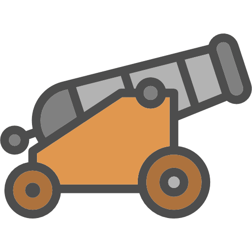 Cannon fuse shoot artillery icon