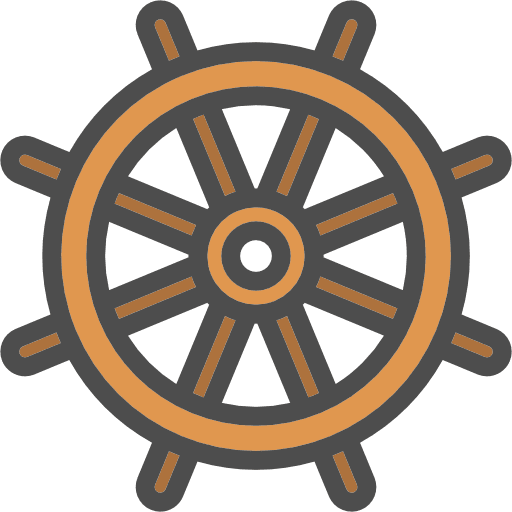 Helm transport navigation ship icon