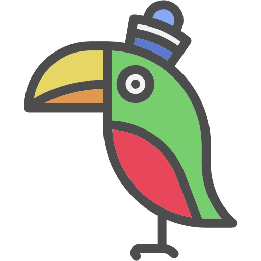 Parrot pirate animals animal icon