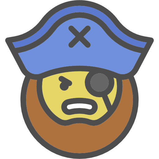 Pirate people avatar beard icon