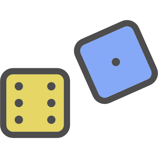 Dice gambling luck game icon
