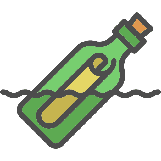 Message in a bottle message in a bottle note piracy icon