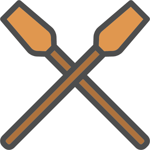 Paddles rowing rower kayak icon