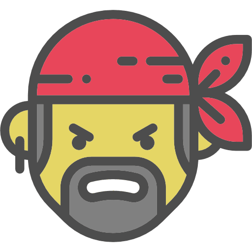Pirate costume pirate people icon