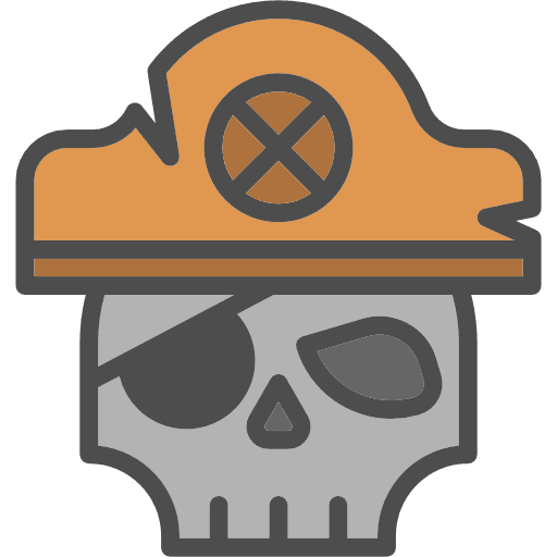 Skull piracy pirate skull icon