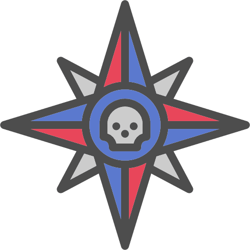 Compass direction cardinal points location icon