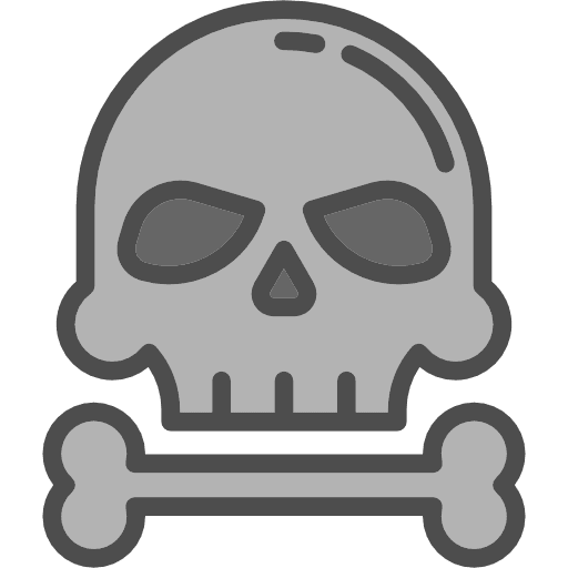 Skull medical pirate bone icon