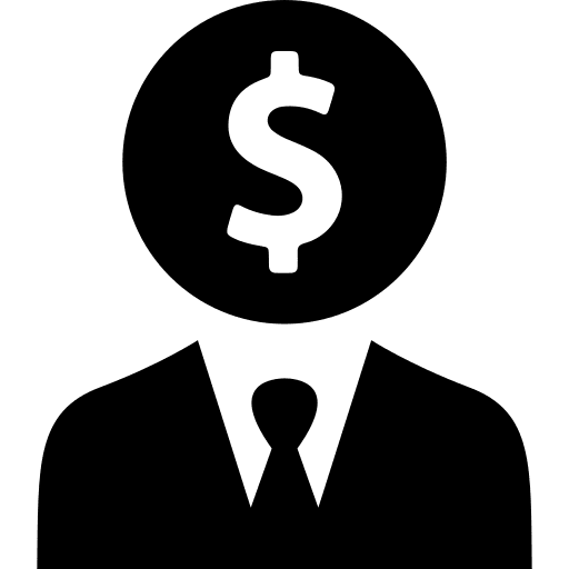 Businessman man user dollar symbol icon