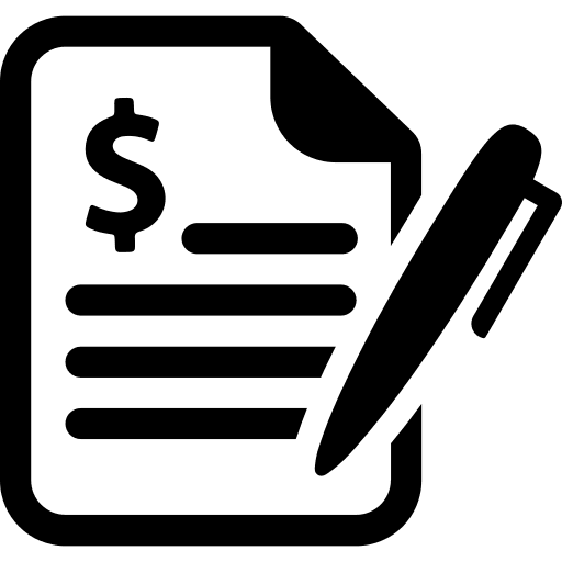 Contract agreement signing signature icon