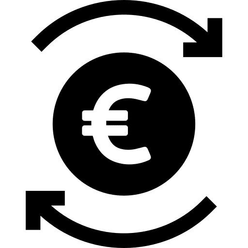 Money exchange trading business icon