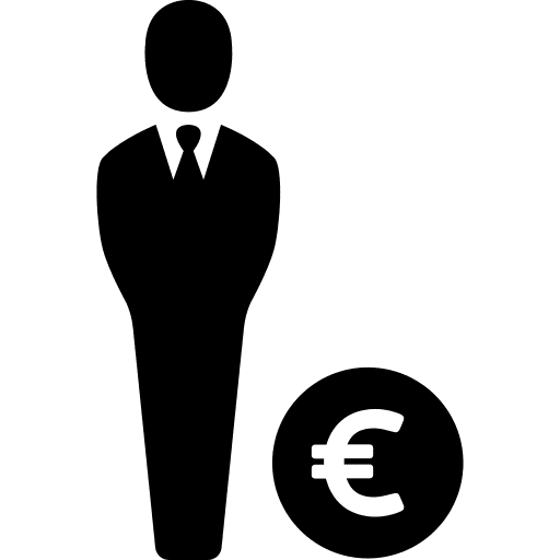 Businessman businessman coin stick man icon