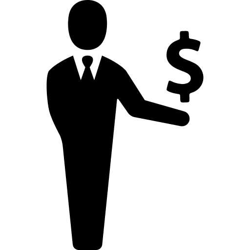 Businessman dollar symbol businessman people icon