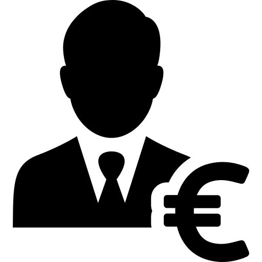 Businessman manager businessman euro icon