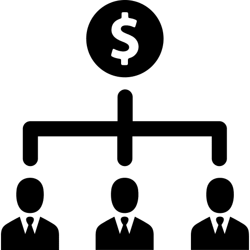 Hierarchy scheme money business icon