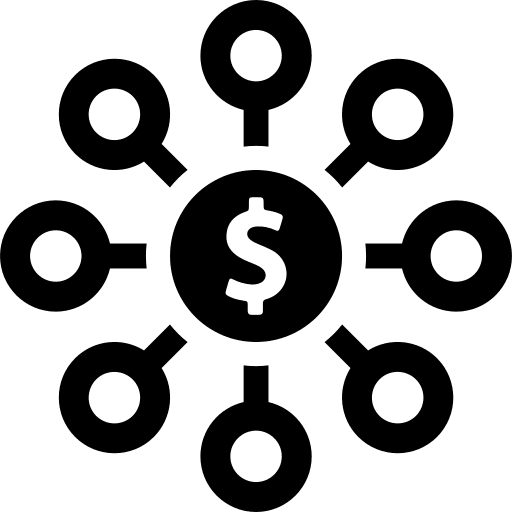 Networking dollar symbol business money icon