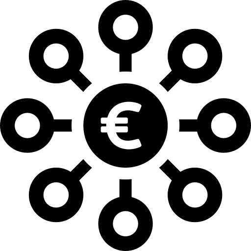 Networking money networking connection icon