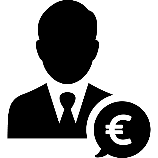 Businessman euro manager people icon