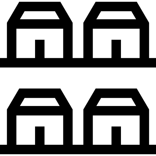 Neighborhood home street urbanization icon