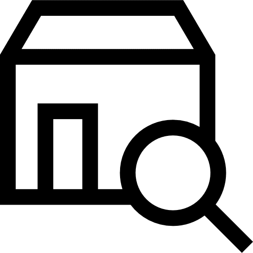 Magnifying glass magnifying glass buildings loupe icon