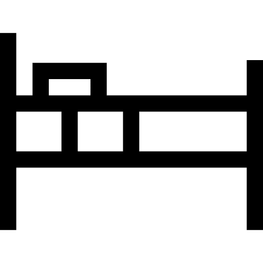 Bed sleeping hostel sleepy icon