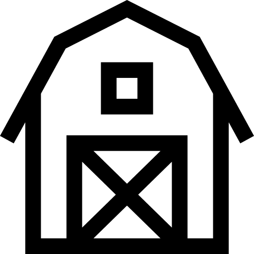 Farm barn real estate gardening icon