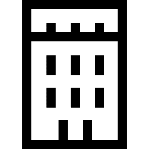 Flat buildings houses flat icon