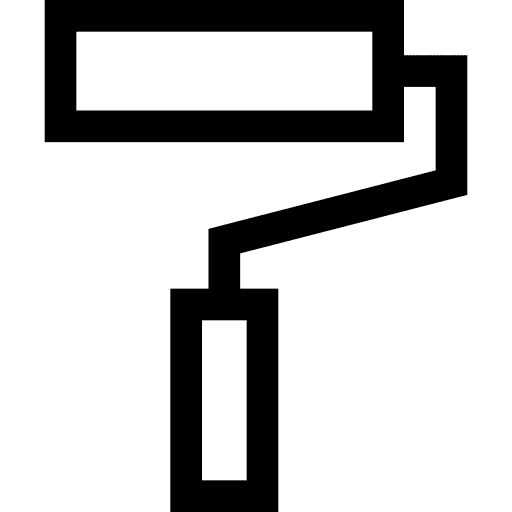 Paint roller home repair improvement tools and utensils icon