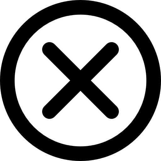 Cancel failure interface forbidden icon