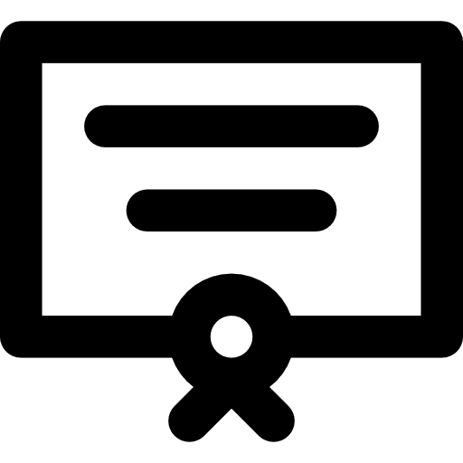 Certificate patent diploma certificate icon